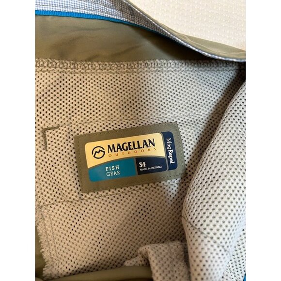 Magellan Outdoors Mens 34 Fish Gear Cargo Shorts Sage Green - Picture 5 of 8